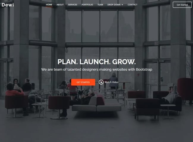 BUSINESS WEBSITE TEMPLATES DEWI HOMEPAGE 